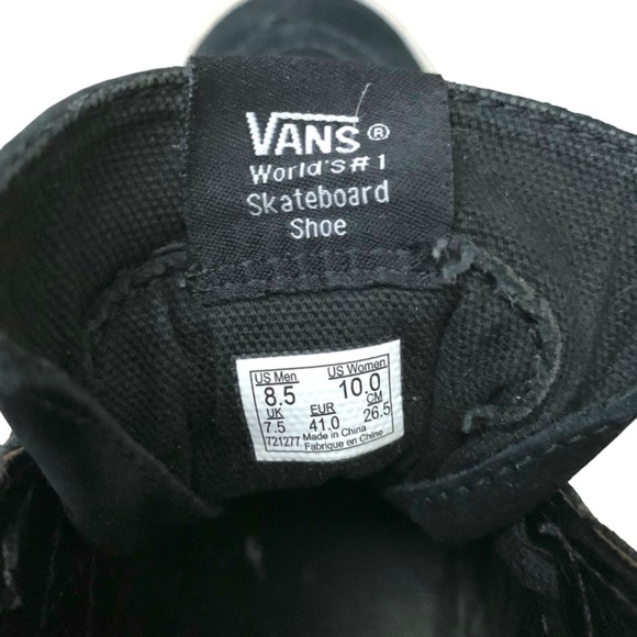 Vans sk8 hi Slim /Black Multi-Color/M8 W Men’s 8.5 Street Style Classic Sneakers - Picture 8 of 8